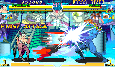 Marvel Vs. Capcom: Clash of Super Heroes (Japan 980112) Screenshot 1
